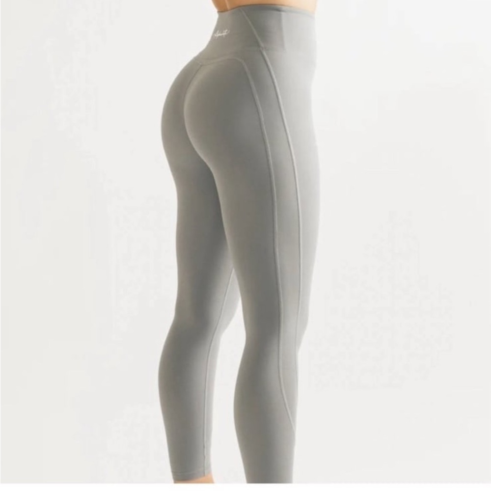 ALPHALETE Pulse Surge Gray Athletic Leggings Womens Size SMALL